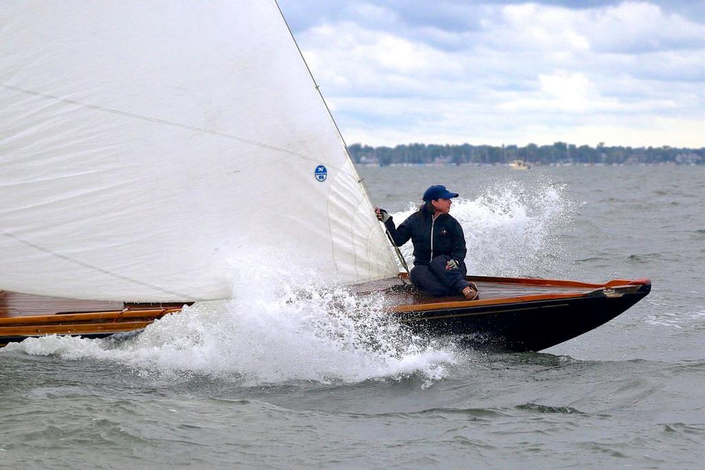 Shelia Graves on bow of Nor’Easter © M.A. Fisher Photography